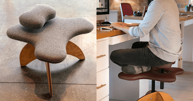Empresa cria cadeira de escritório que permite que as pessoas se sentem de pernas cruzadas