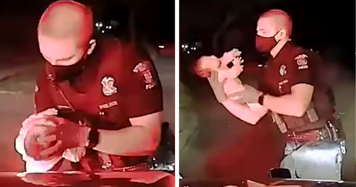 Polícia salva recém-nascido de morrer engasgado