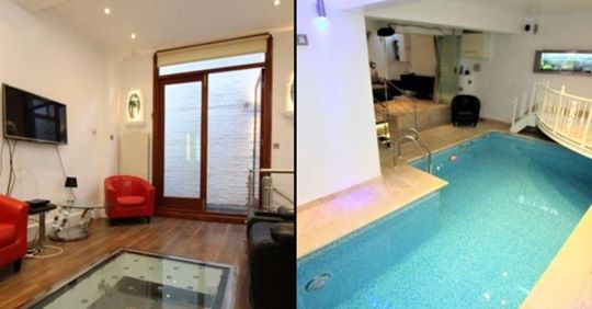 Apartamento bizarro com dois quartos e piscina interior é colocado à venda por 1.4 milhões de euros