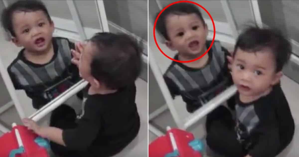 Pai partilha vídeo assustador do reflexo do seu filho no espelho