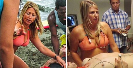 Médica torna-se viral depois de ter salvo a vida de um homem em bikini