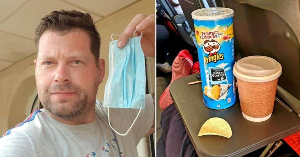 Homem evita usar máscara durante um voo ao comer Pringles durante 4 horas