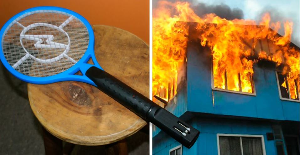 Homem tenta matar mosca com um mata moscas eléctrico e acaba a explodir a casa