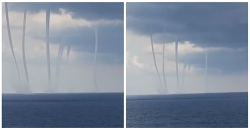 Vídeo assustador mostra seis trombas de água a serem formadas no Golfo do México