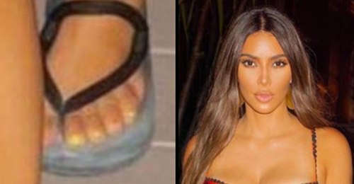 Kim Kardashian mostra os pés no Instagram e as pessoas realçaram os seus 6 dedos