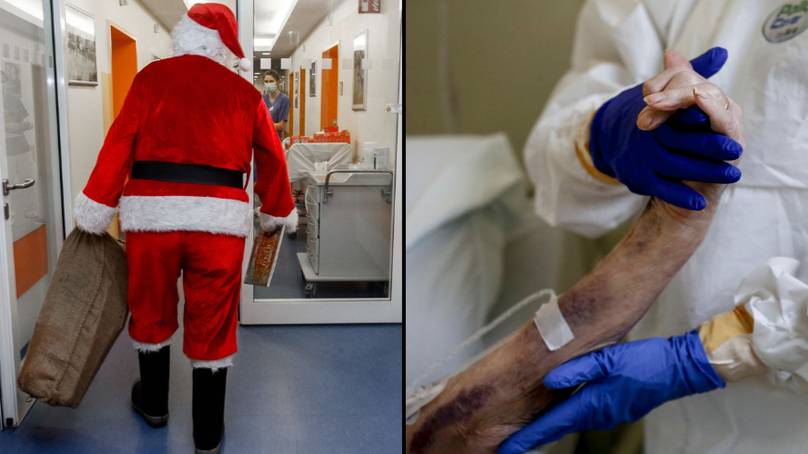 18 residentes de um lar falecem depois de um Pai Natal infetado com COVID-19 os ter visitado