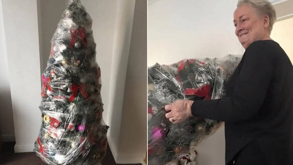Mulher torna-se viral com a sua técnica para desmontar árvore de Natal
