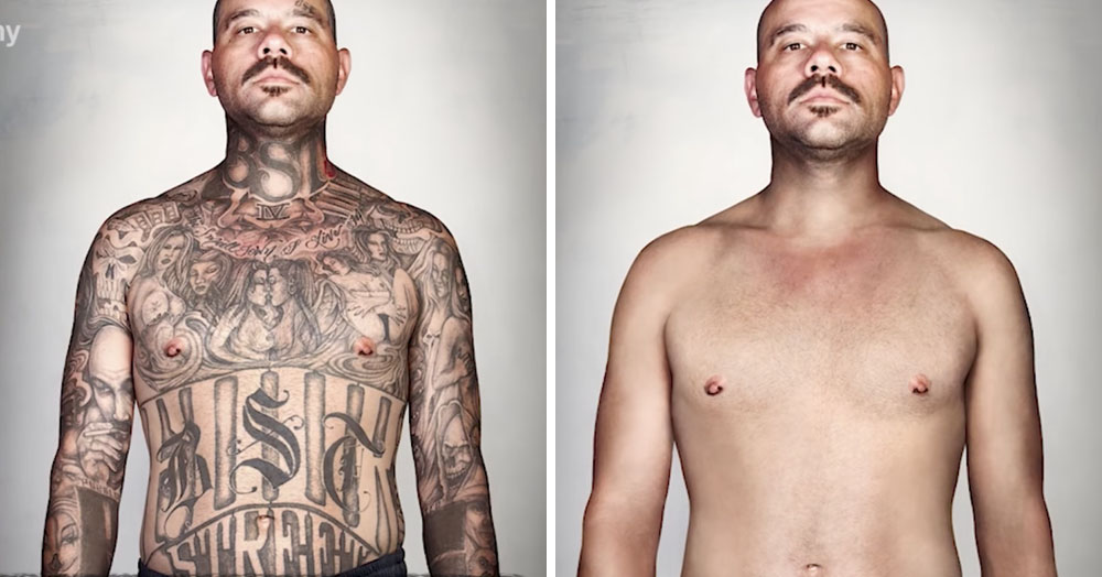 Membros de gangs reagem a fotos suas alteradas em Photoshop completamente sem tatuagens