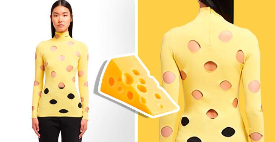 Prada coloca à venda blusa que parece um queijo suíço...por 830€