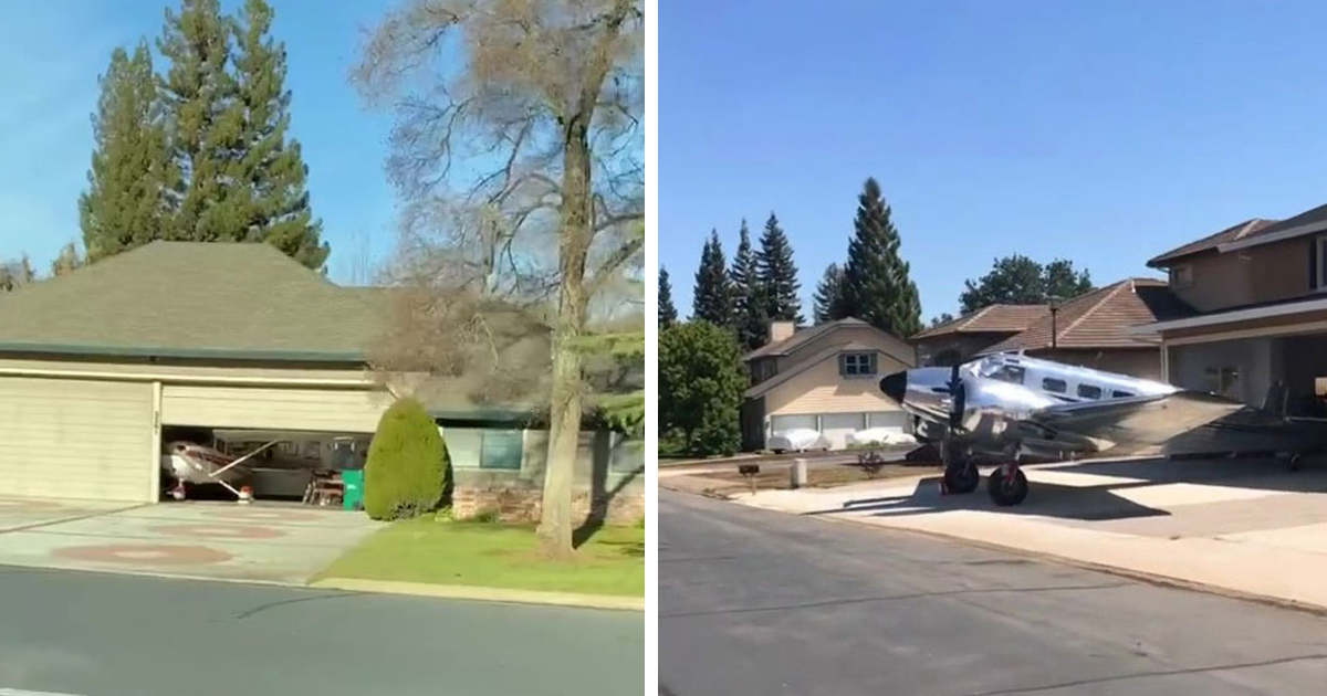 Vídeo viral mostra um bairro incrível em que toda a gente tem um avião em vez de um carro
