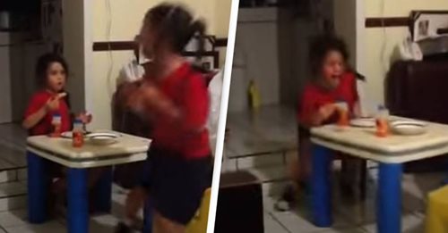 Crianças gritam horrorizadas depois de verem um fantasma que a mãe não consegue ver