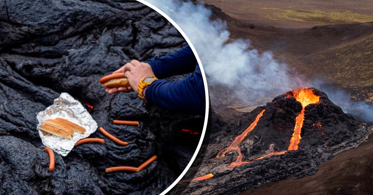 As pessoas na Islândia utilizam o calor deste vulcão para cozinhar