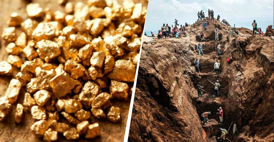 Foi encontrada uma montanha na República do Congo em que 90% do solo é ouro puro