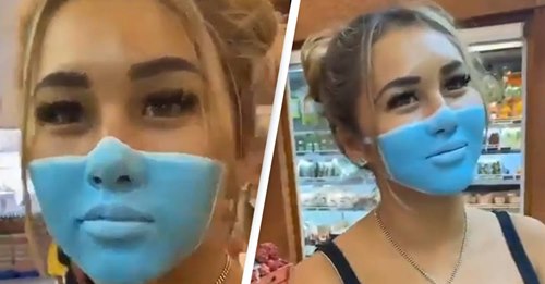 Influencer fica sem passaporte por ter pintado uma máscara na cara em vez de usar uma