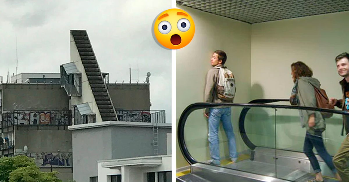 28 estranhas e perigosas escadas que parece que foram concebidas para o desastre