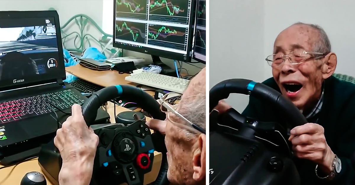 Taxista de 93 anos volta a conduzir o carro que tanto gostava através de um jogo de computador