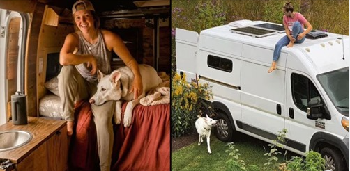 Mulher deixou toda a sua vida e o namorado de 5 anos para ir viver com o cão numa carrinha e viajar