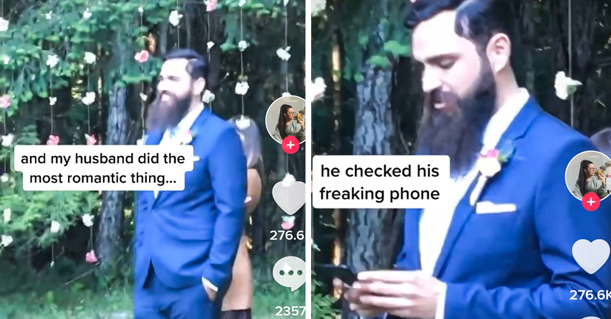 Noivo olha para o telemóvel enquanto espera pela futura mulher no altar e é criticado na internet
