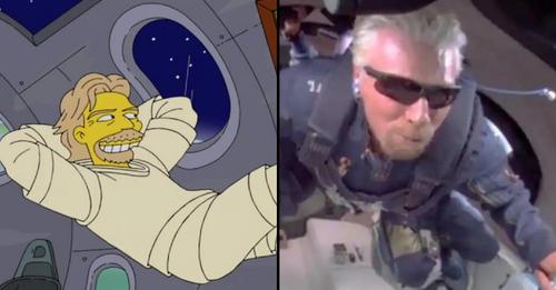 Os Simpsons previram a ida de Richard Branson ao espaço em 2014