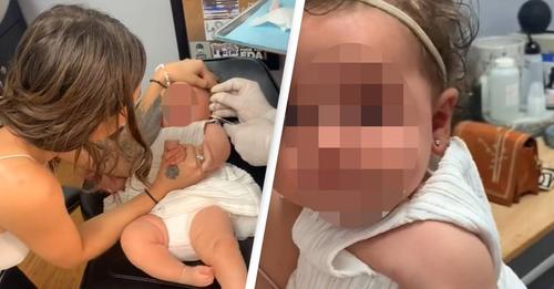 Mãe causa polémica depois de ter partilhado um vídeo da sua bebé a furar as orelhas