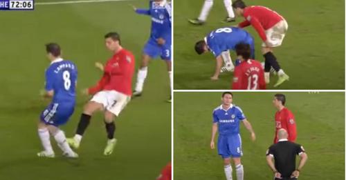 O momento em que Frank Lampard mostrou um desportivismo incrível ao impedir um cartão vermelho de ser mostrado ao então adversário Cristiano Ronaldo