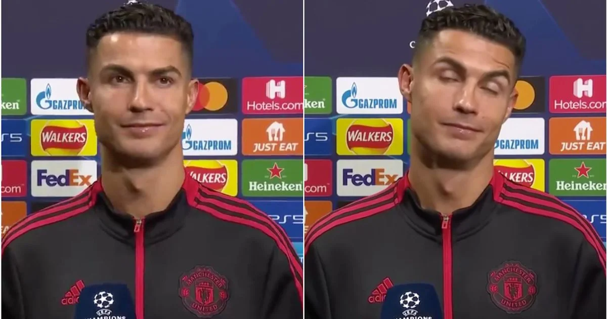 A reação de Cristiano Ronaldo quando lhe disseram "fizeste-o de novo" aquando da vitória frente ao Villarreal tornou-se viral