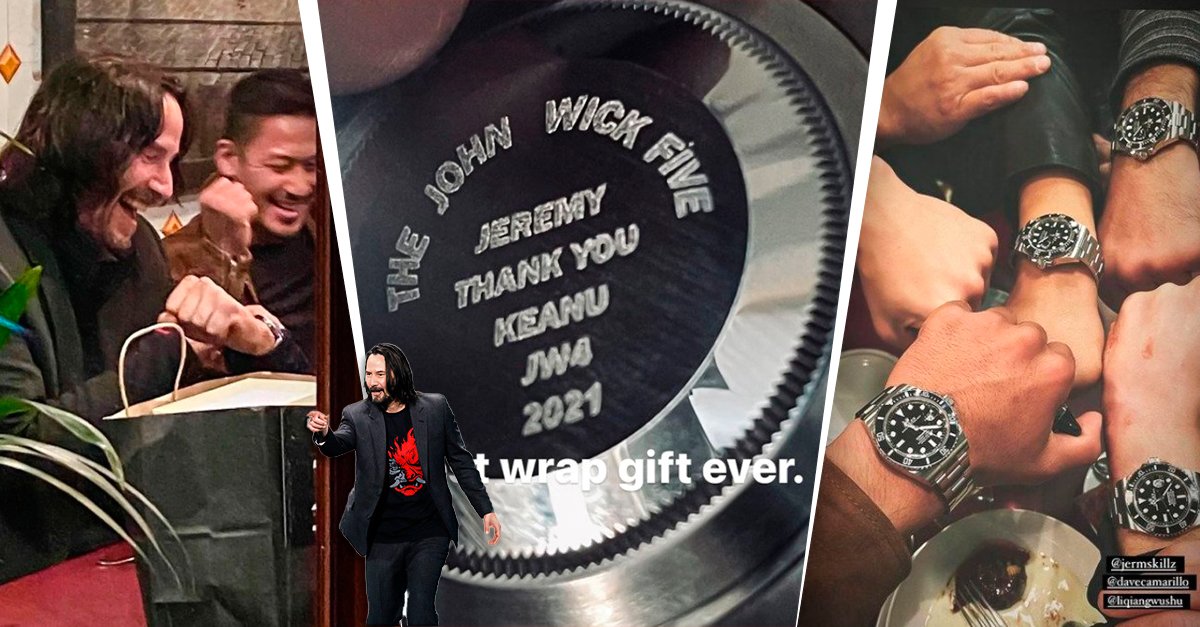 Keanu Reeves ofereceu um Rolex a cada um dos seus duplos em John Wick 4