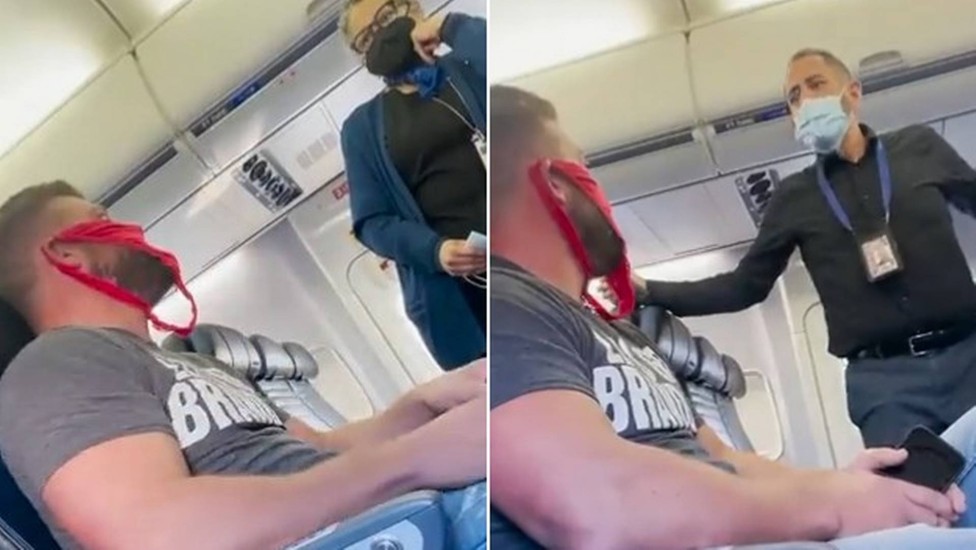 Passageiro é expulso de voo por utilizar um fio dental como máscara