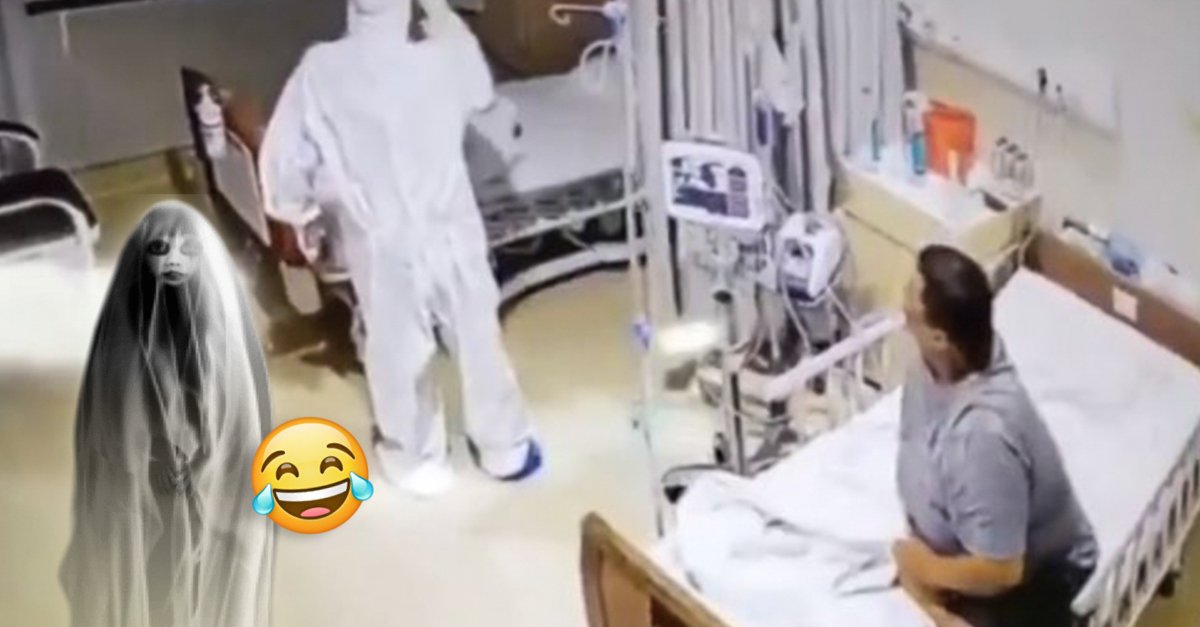 Vídeo de paciente com COVID-19 a confundir enfermeiro com um fantasma torna-se viral