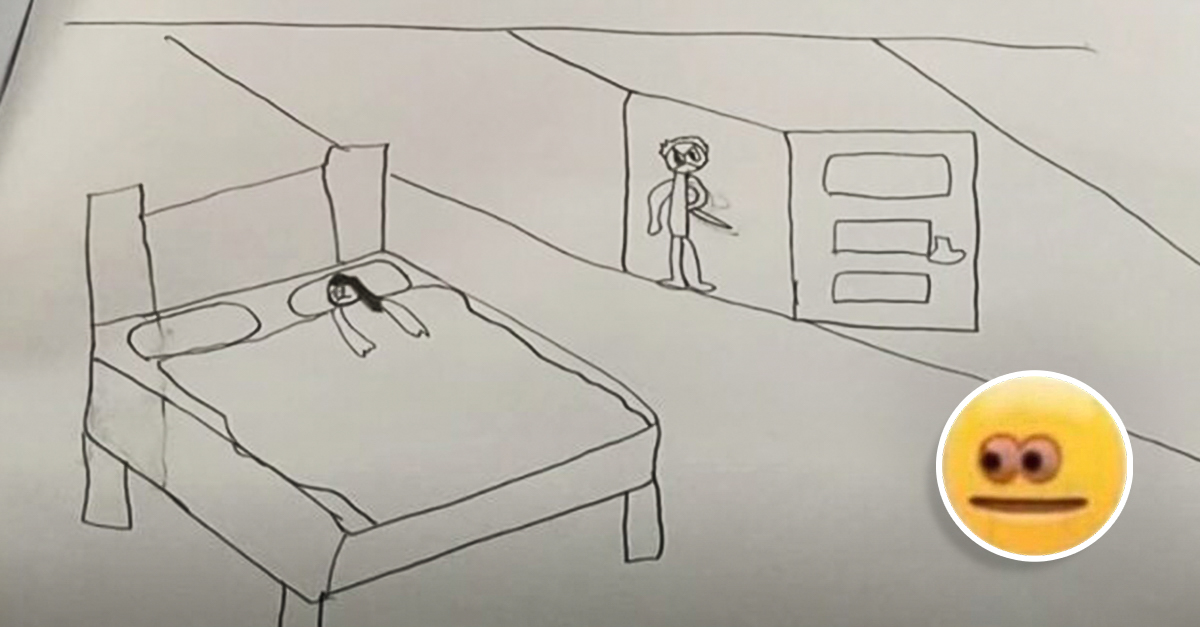 Os desenhos perturbadores de uma criança de 11 anos que tinha um plano maquiavélico para acabar com a sua babysitter