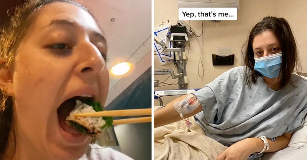 Mulher hospitalizada depois de ter comido 32 peças de sushi