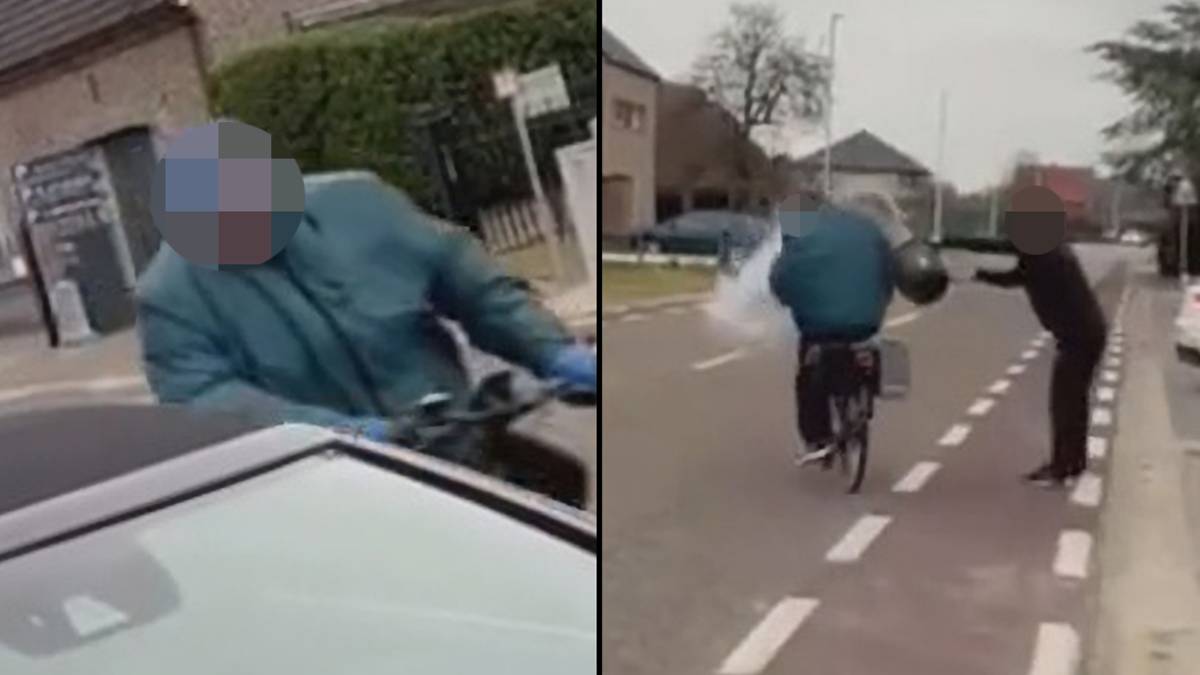 Vendedor de carros atira balde de água a ciclista que cuspia nos seus carros o dia todo