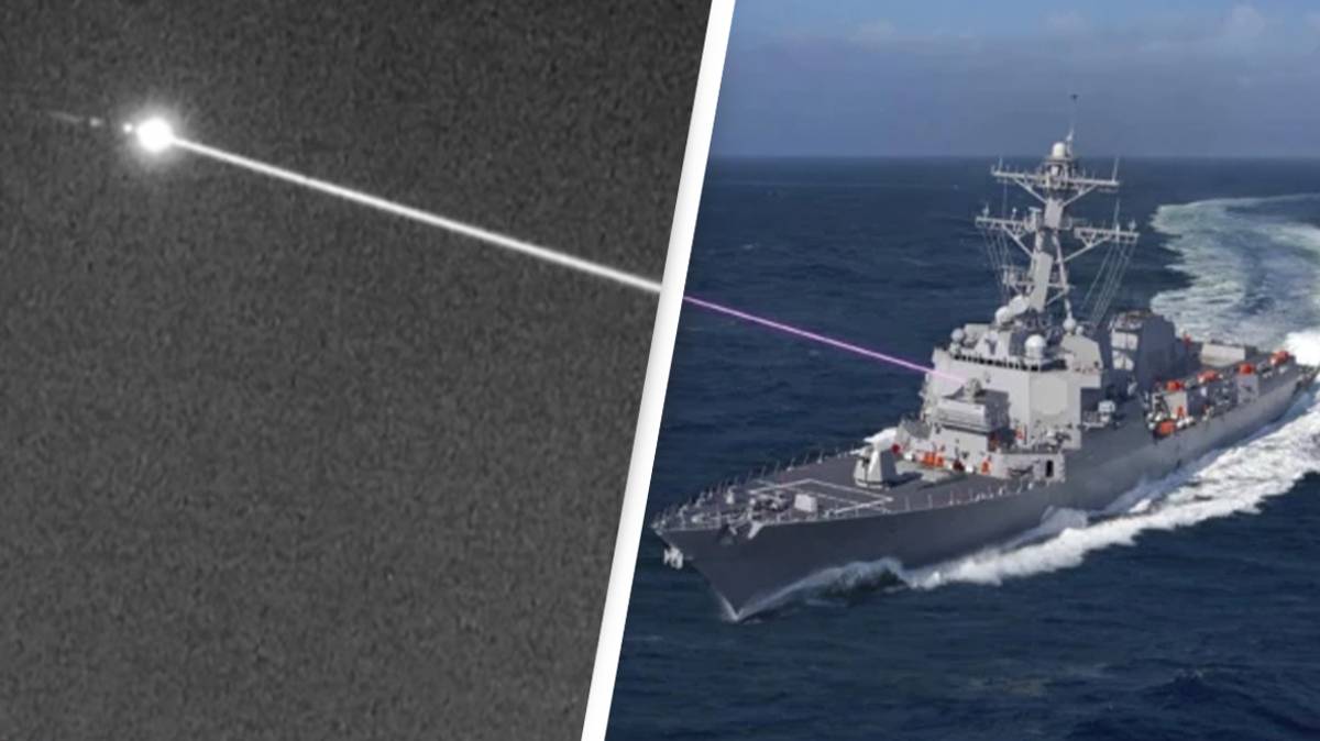 Navio americano rebenta drone com um raio laser, o primeiro da história